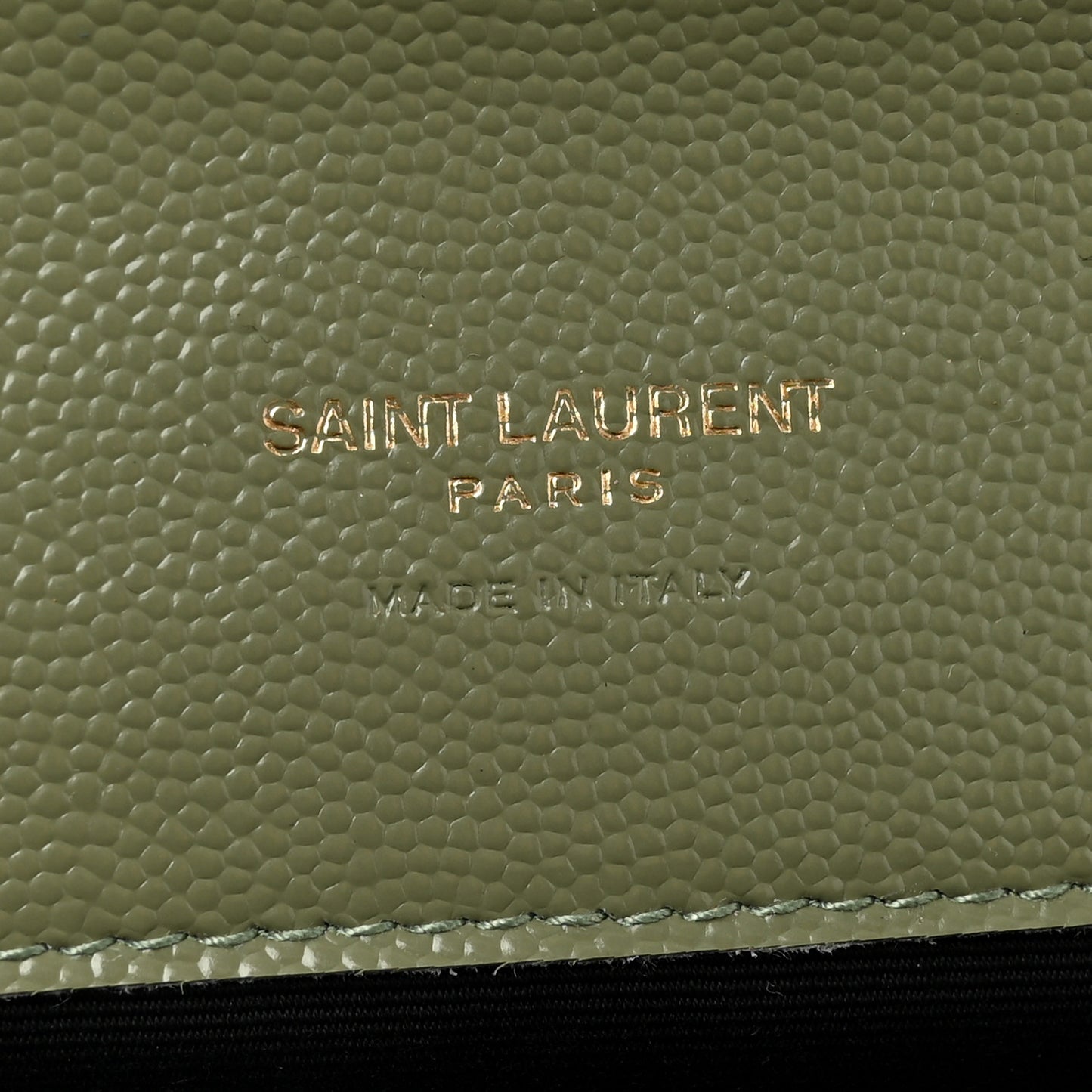 Grain De Poudre Matelasse Chevron Monogram Envelope Clutch Light Sage