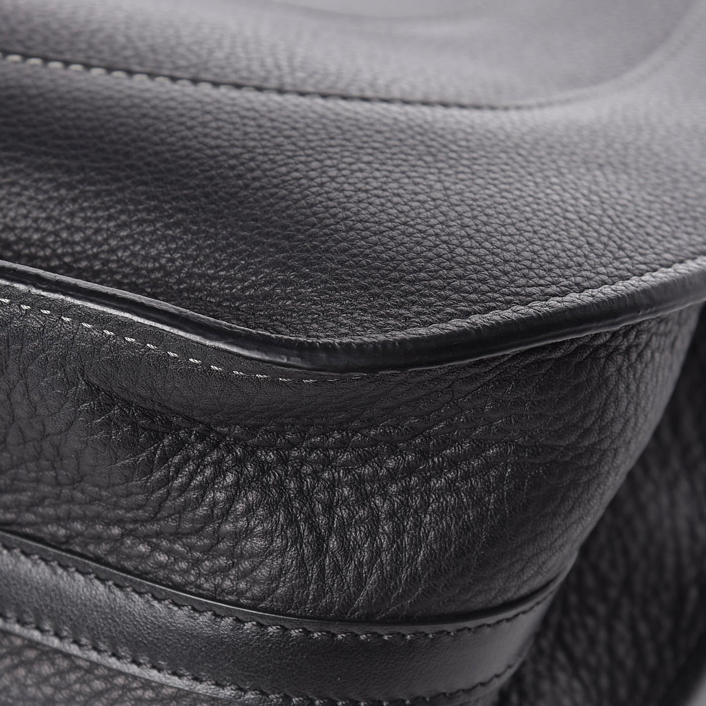 Grained Calfskin Small Hayley Hobo Black