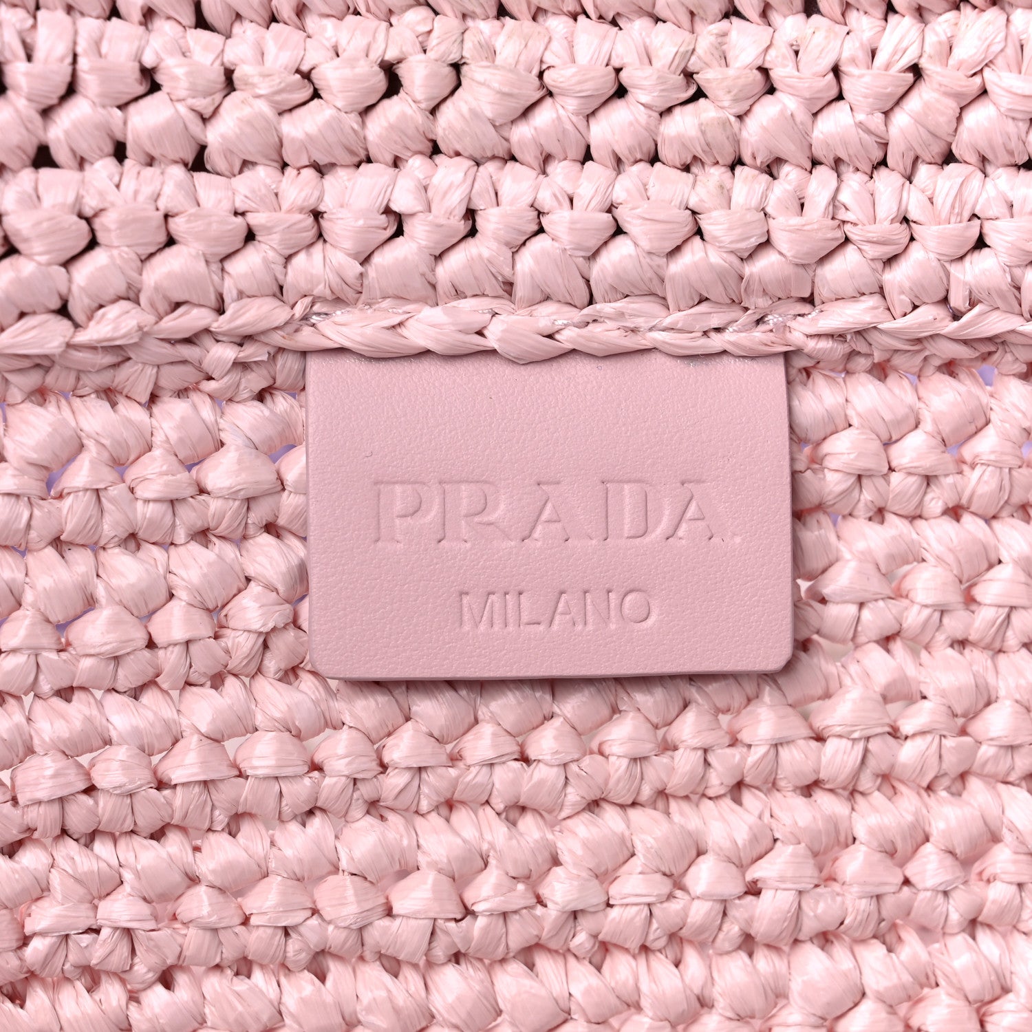 Prada Raffia Embroidered Striped Logo Miami Tote Pink Purple 6 of 8