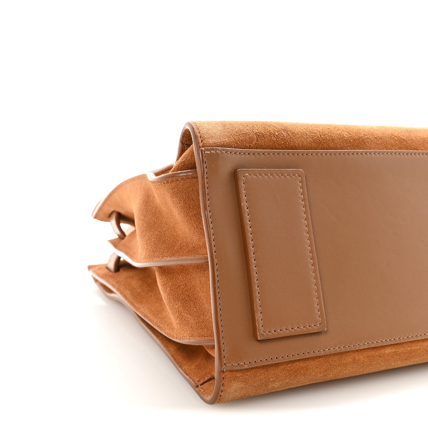 Saint Laurent Suede Calfskin Studded Small Sac De Jour Caramel Cognac 8 of 9