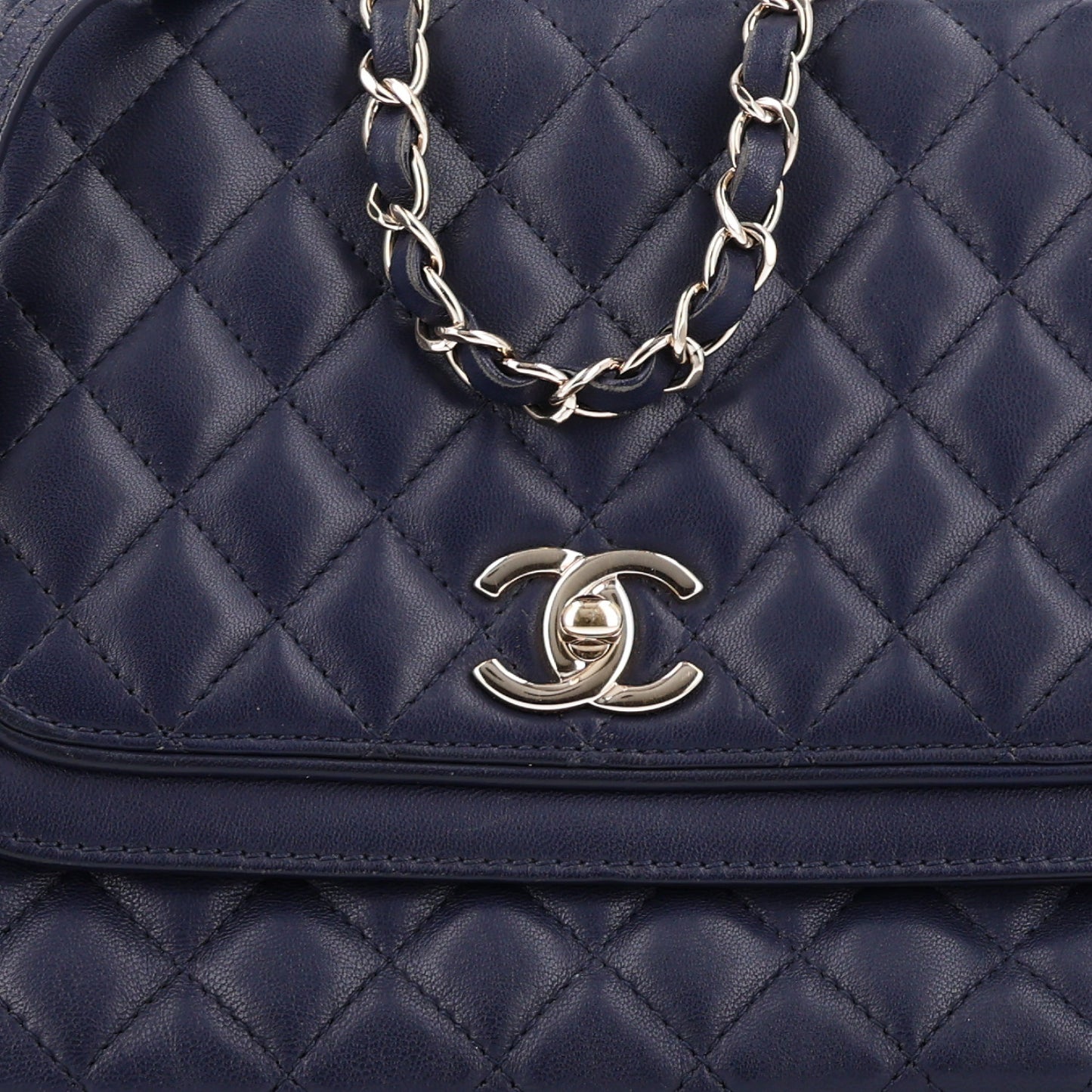 Lambskin Quilted Medium Lovely Day Flap Blue
