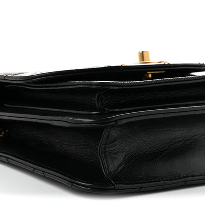 Chanel Calfskin Caviar Quilted Mini Chain Handle Flap Black 9 of 10