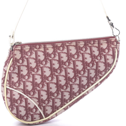 Christian Dior Monogram Mini Saddle Pochette Burgundy 10 of 10