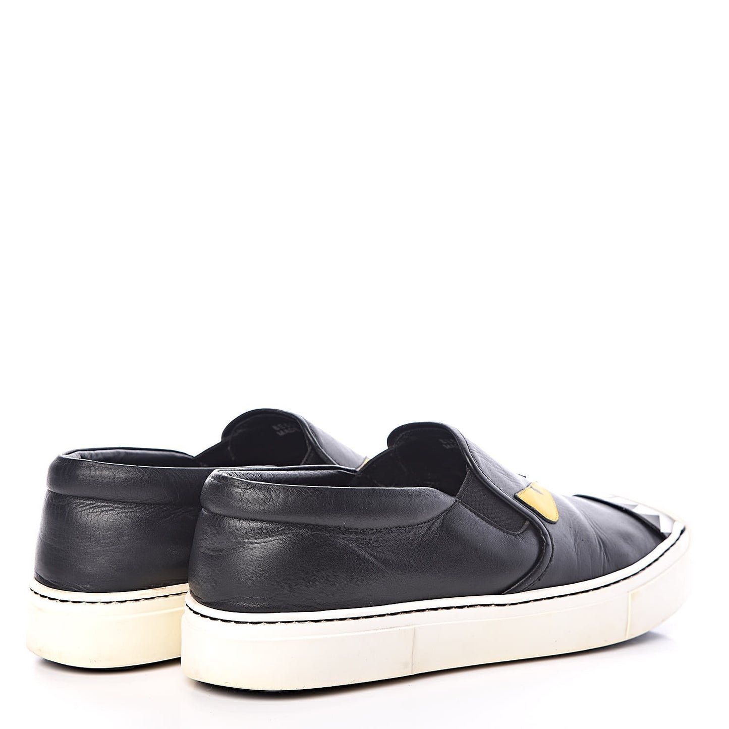 Vitello Elite Monster Eyes Slip On Sneakers 38 Black