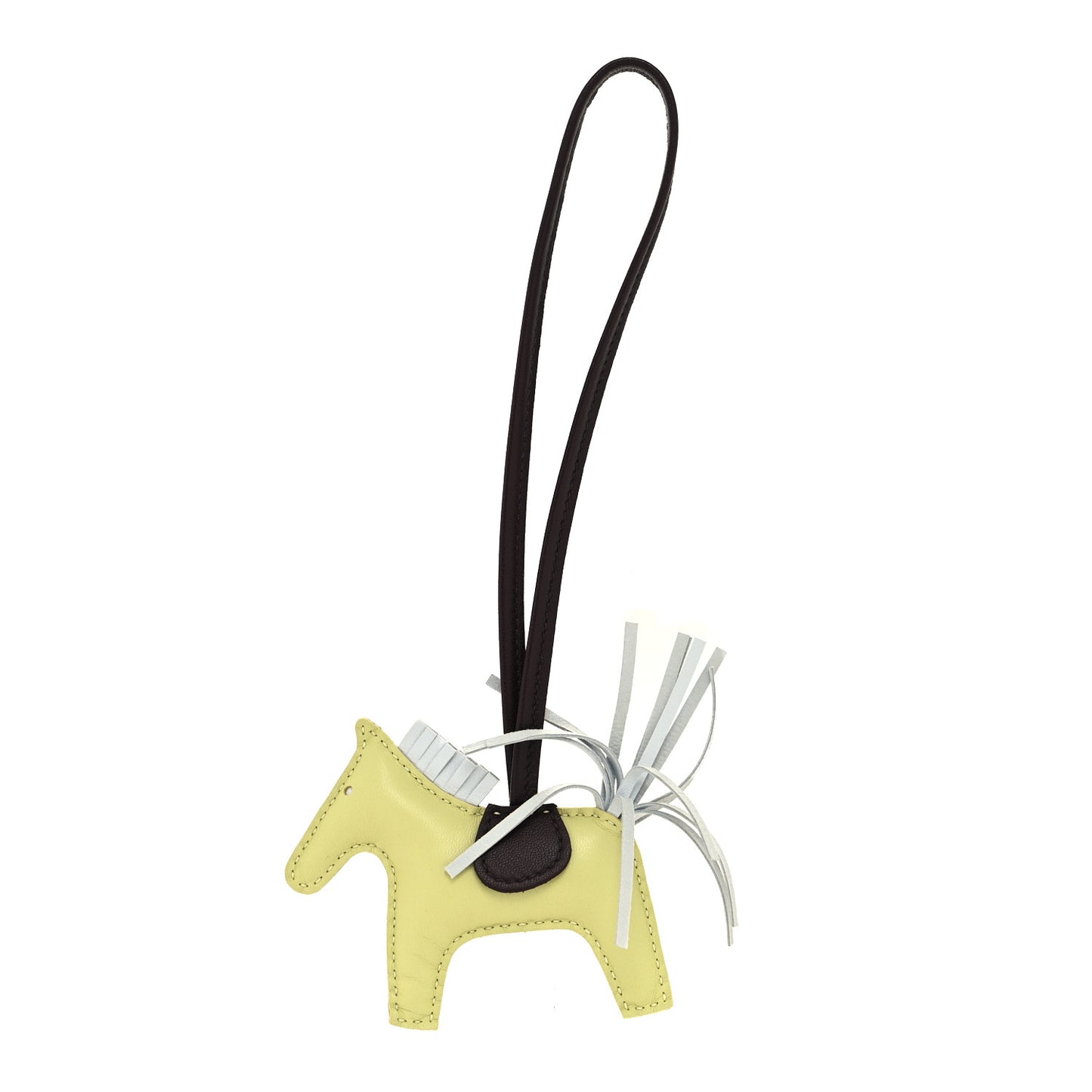 Milo Lambskin Grigri Rodeo Horse Bag Charm PM Jaune Bourgeon