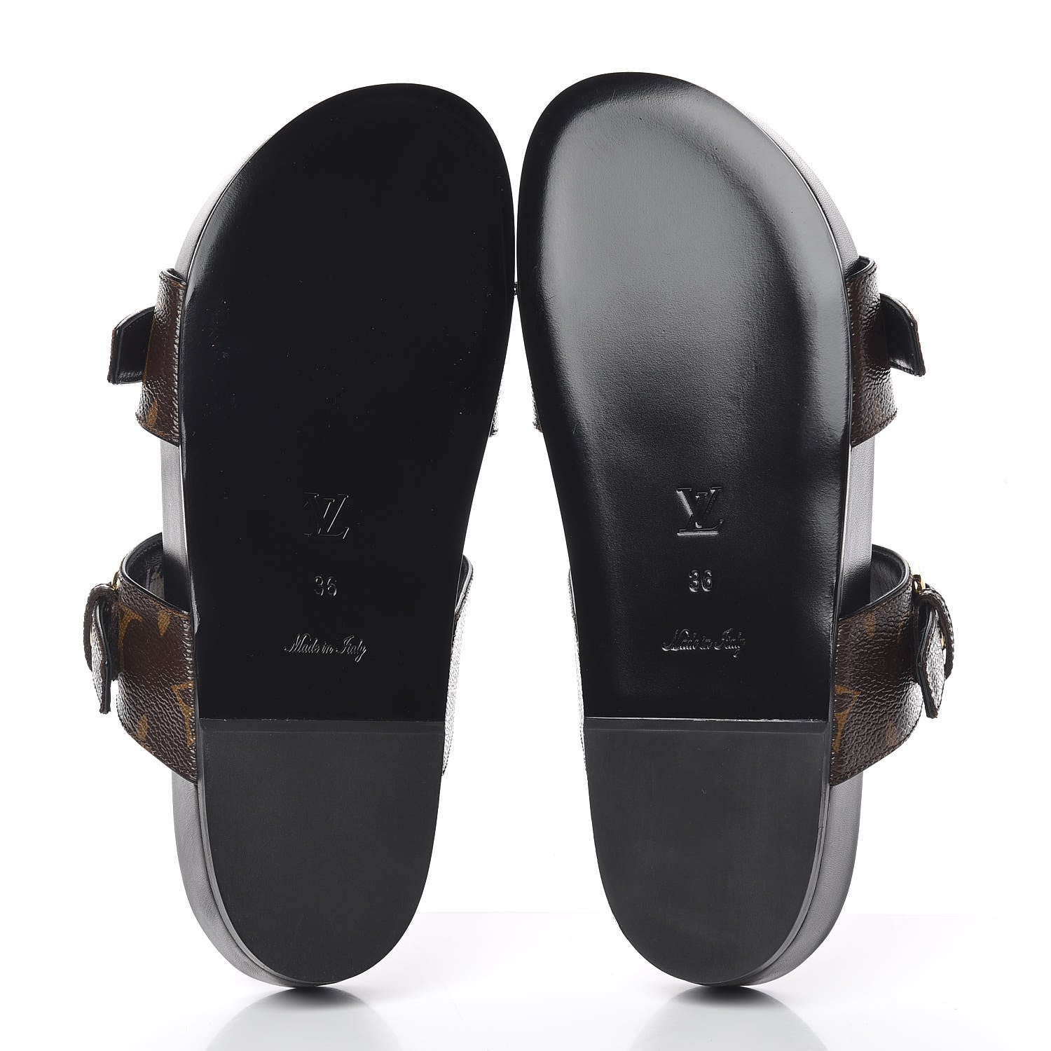 Louis Vuitton Monogram Bom Dia Mule Sandals 36 Black 8 of 9
