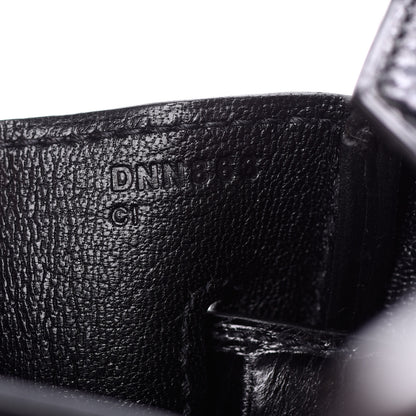 Hermes Taurillon Novillo Shiny Niloticus Crocodile Birkin Touch 30 Black 23 of 32