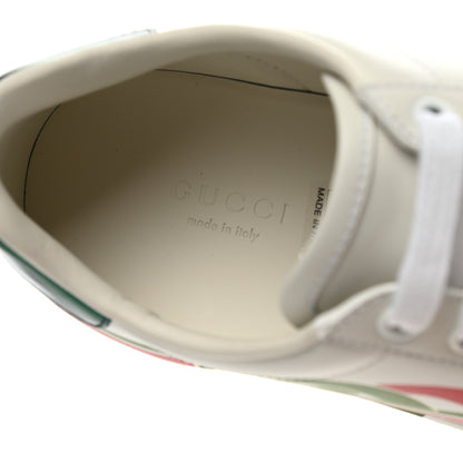 Gucci Calfskin Interlocking G Womens New Ace Sneakers 35.5 White Red Flame Green 7 of 7