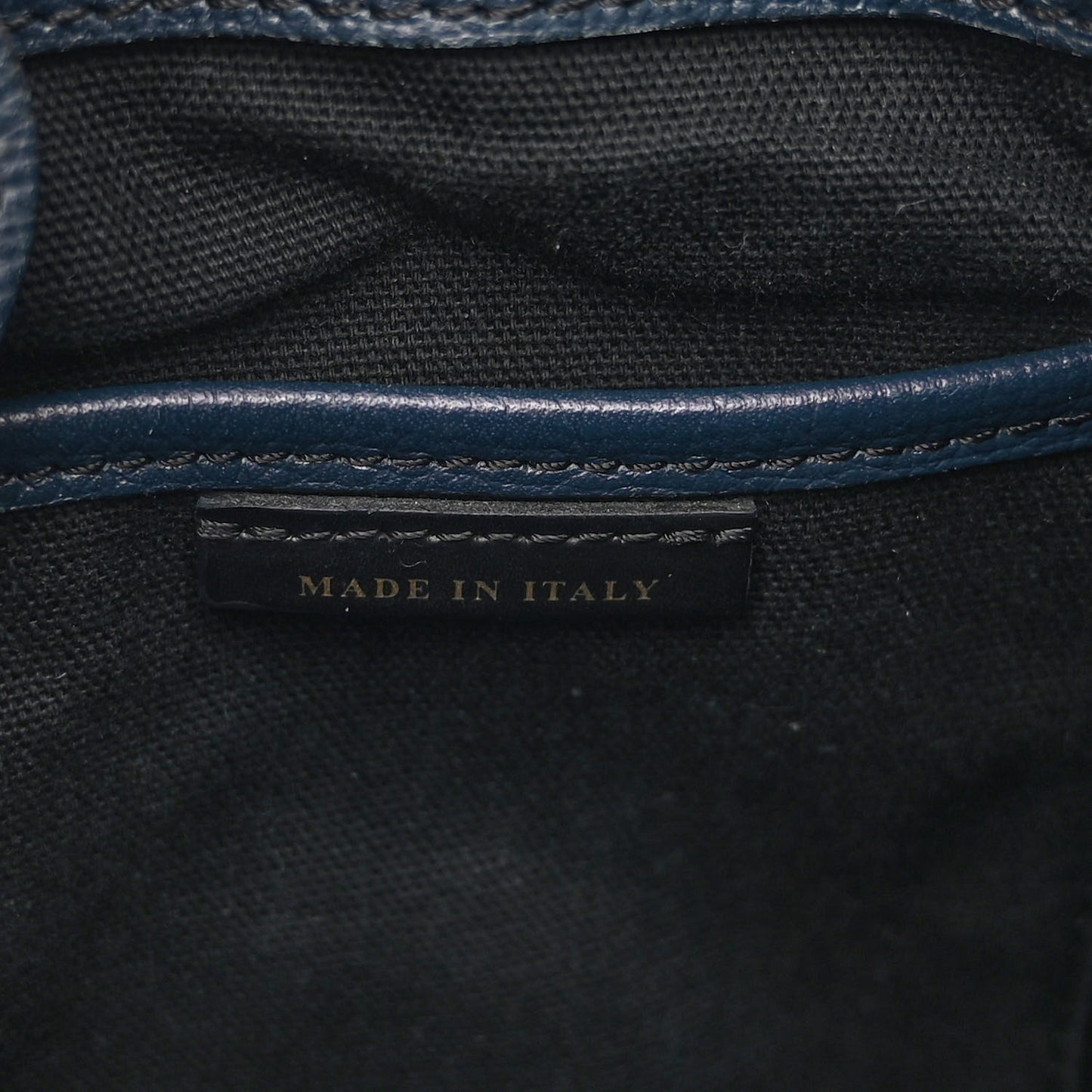 Grainy Calfskin House Check Small Banner Tote Ink Blue