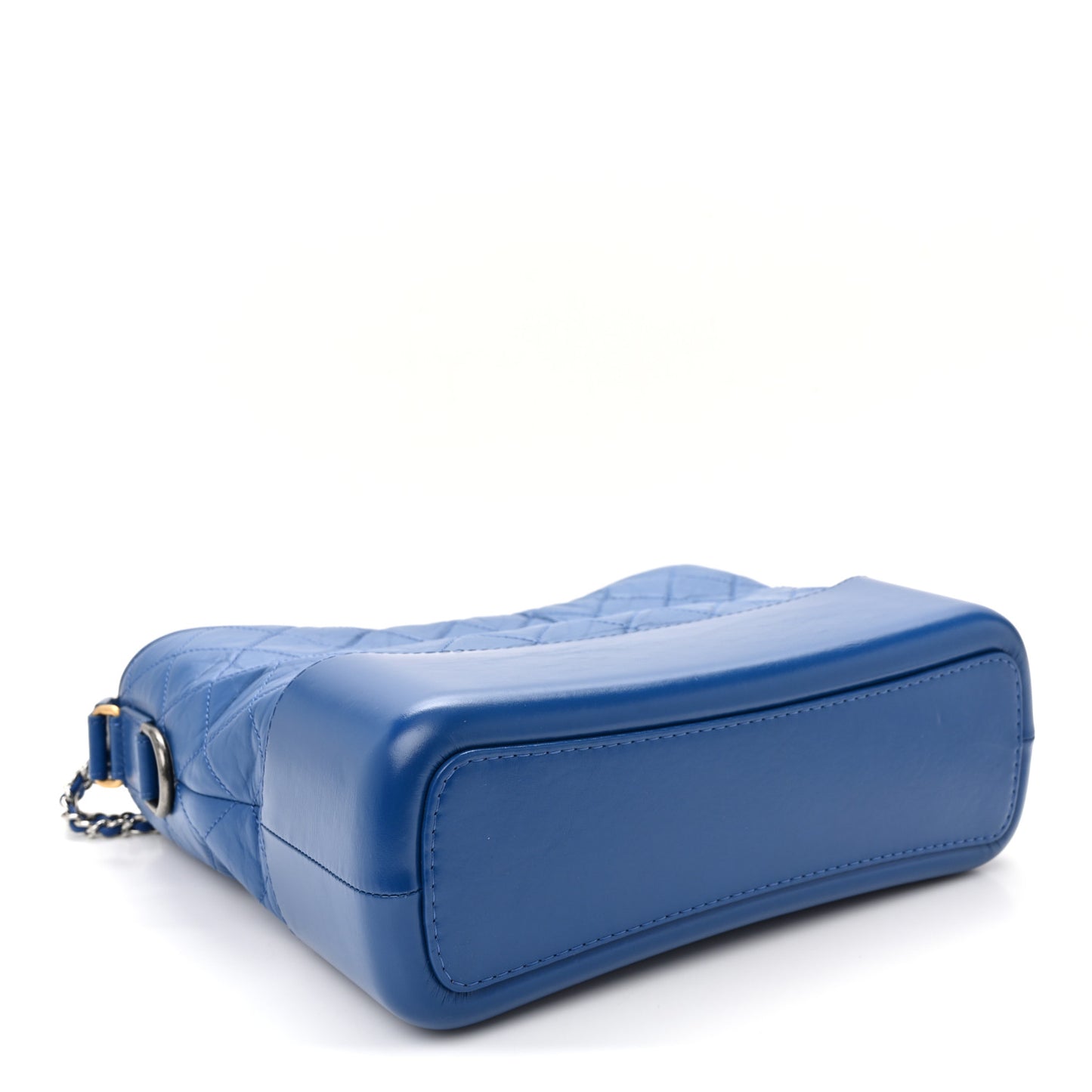 Aged Calfskin Quilted Medium Gabrielle Hobo Blue