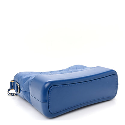 Chanel Aged Calfskin Quilted Medium Gabrielle Hobo Blue 4 of 10