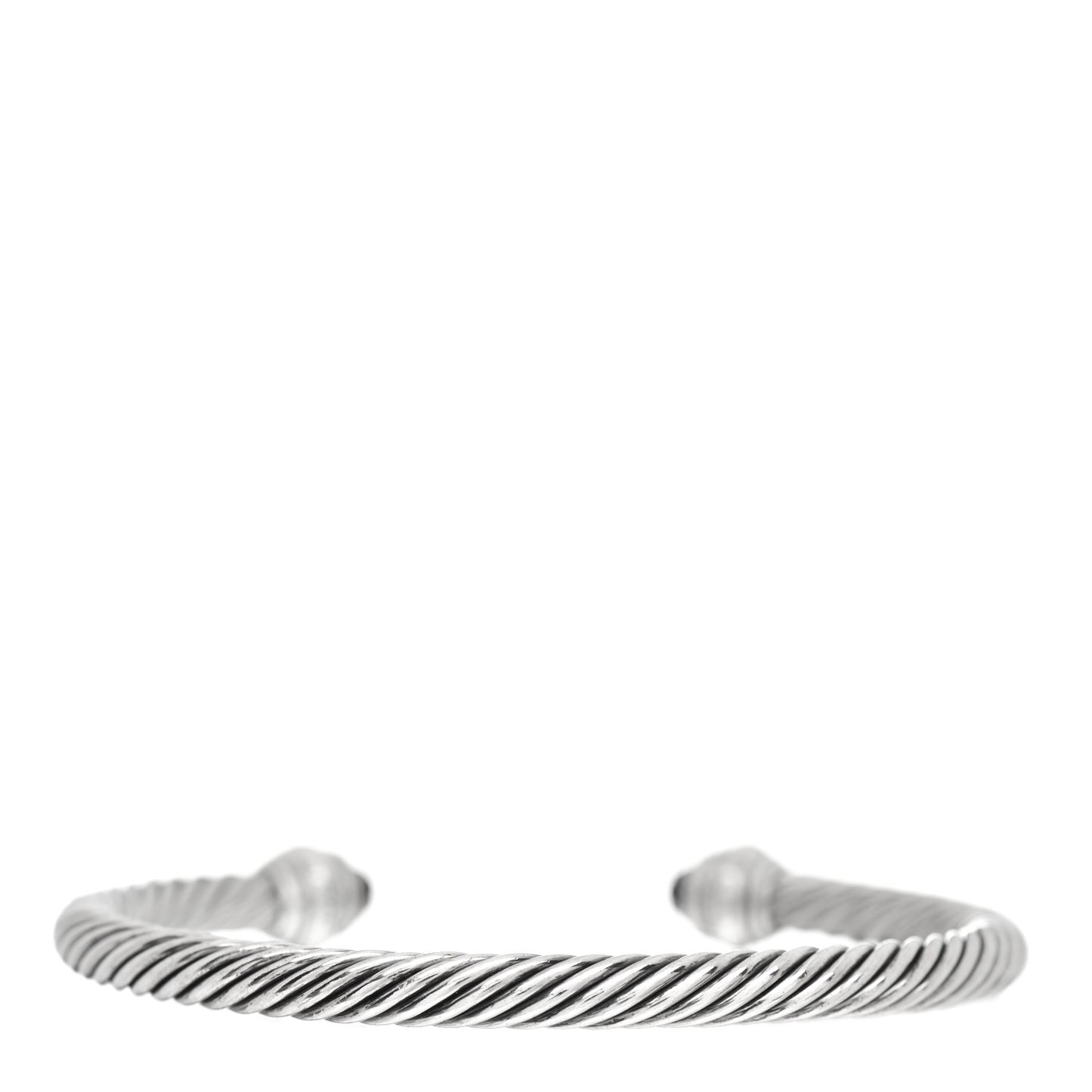 Sterling Silver 14K Yellow Gold Black Onyx 5mm Cable Classics Bracelet