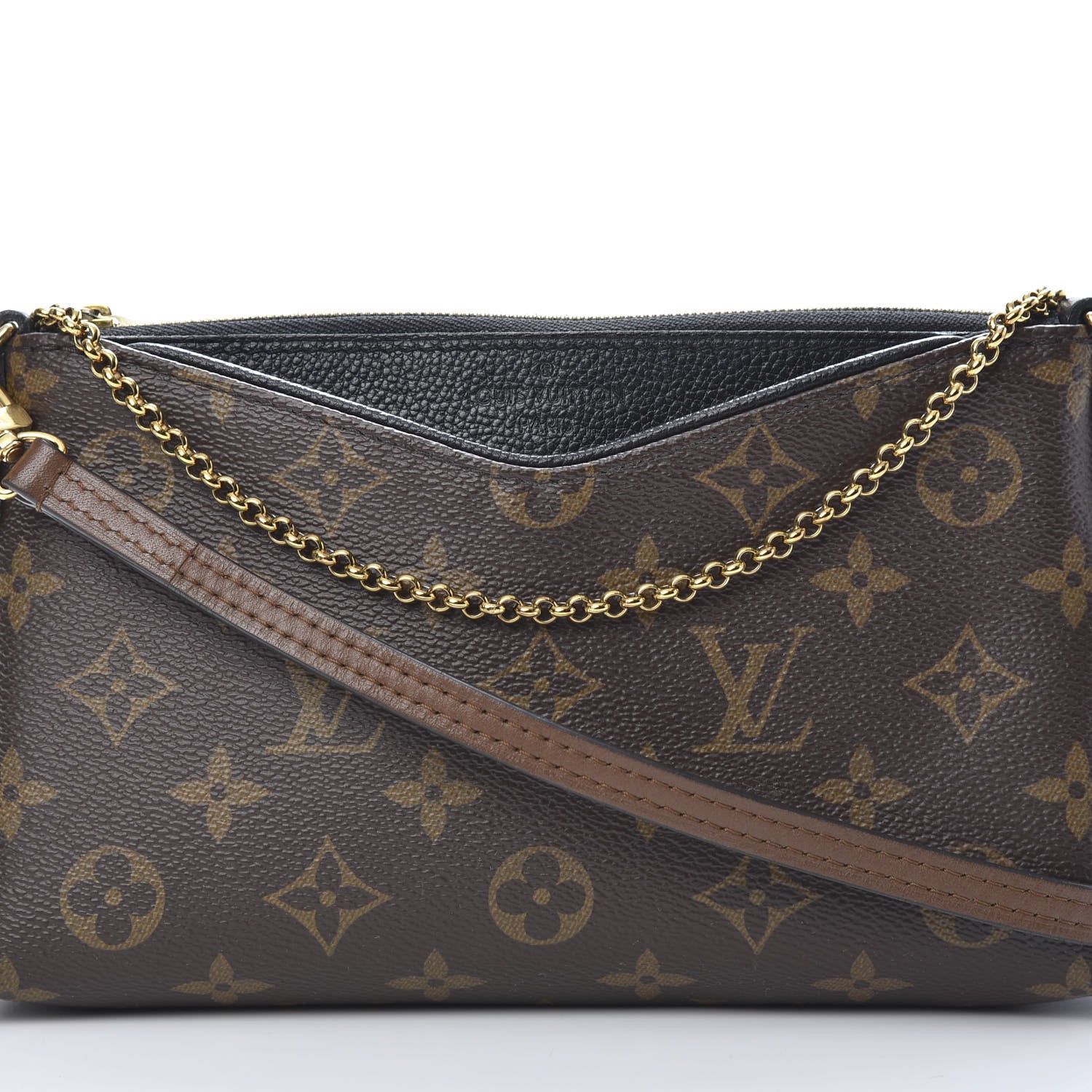 Louis Vuitton Monogram Pallas Clutch Black 8 of 12