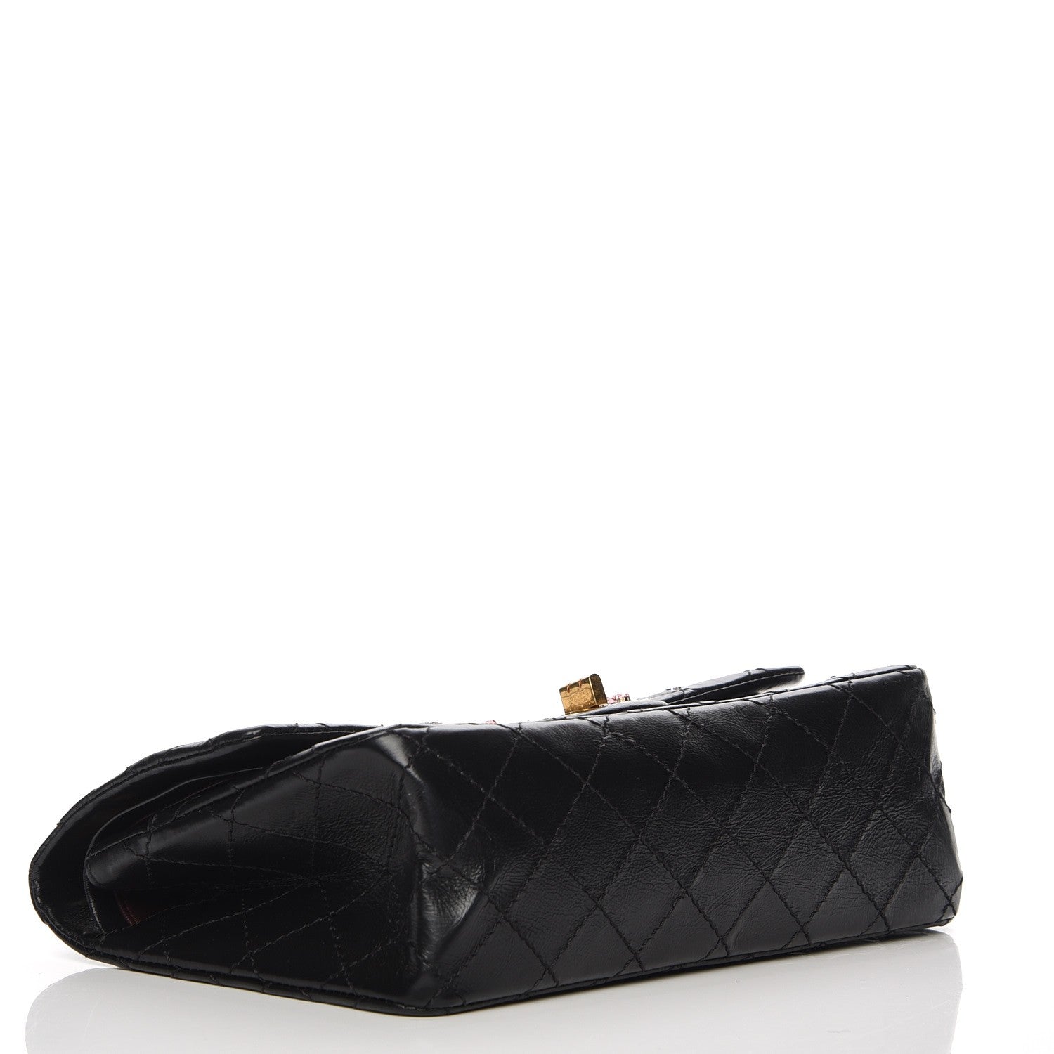 Chanel Aged Calfskin Lucky Charms 2.55 Reissue 225 Flap Black 4 of 10
