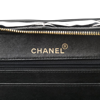 Chanel Patent Quilted Top Handle Lunch Box Carryall Shoulder Bag Black 6 of 15