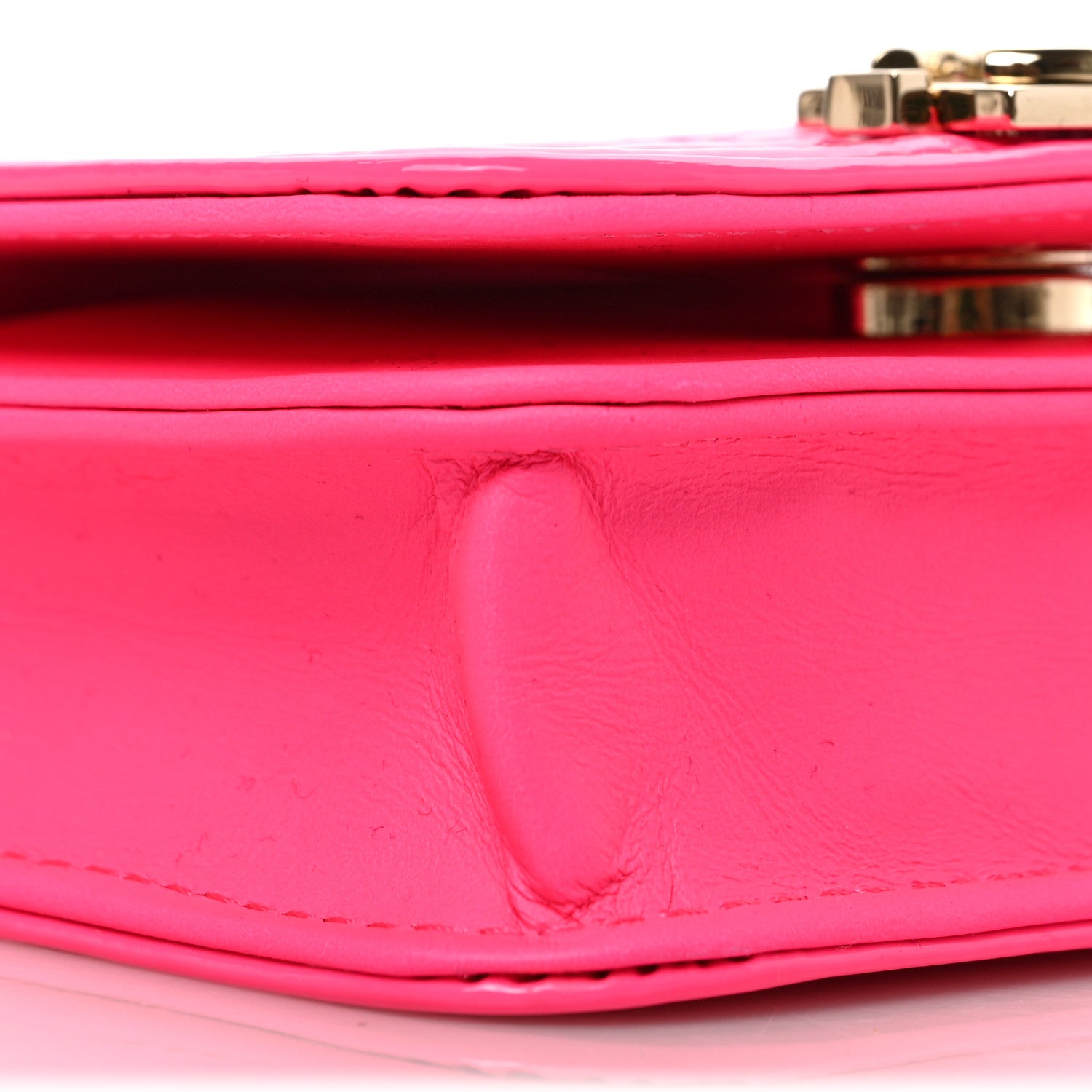 Chanel Patent Chevron Boy Flap Waist Belt Bag Pink 9 of 10