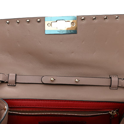 Valentino Garavani Nappa Rockstud Spike Wallet On Chain Poudre 9 of 9