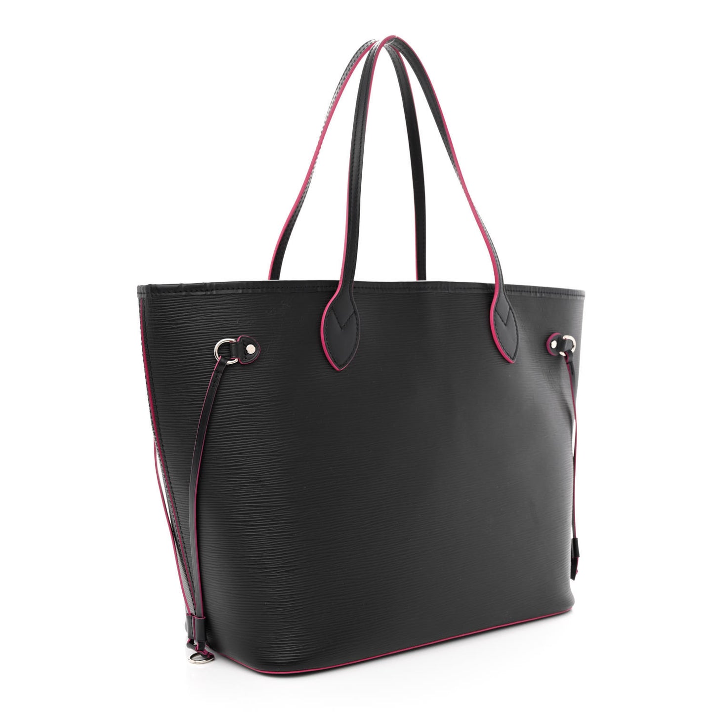 Epi Neverfull MM Black Hot Pink