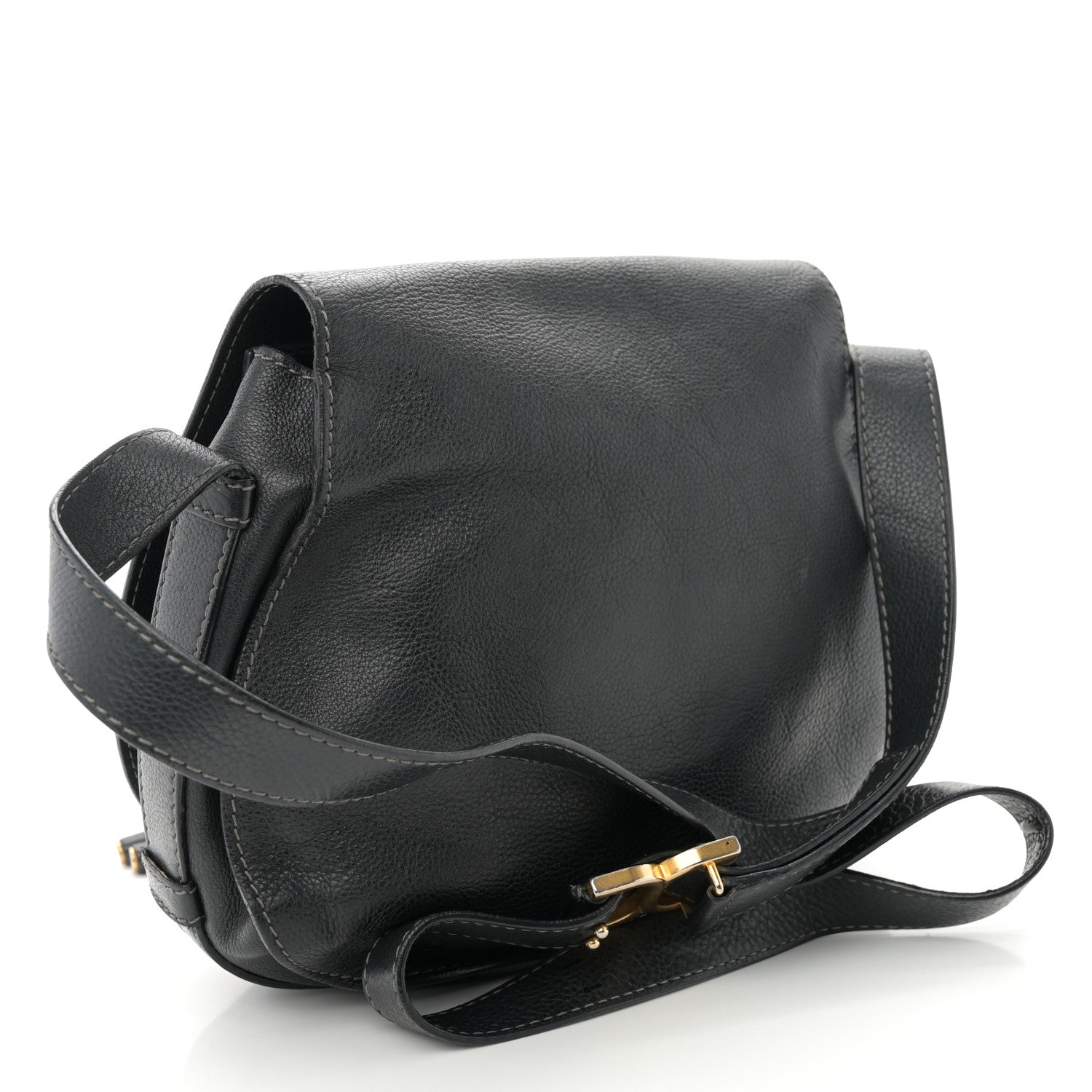 Chloe Calfskin Medium Marcie Round Crossbody Bag Black 3 of 10