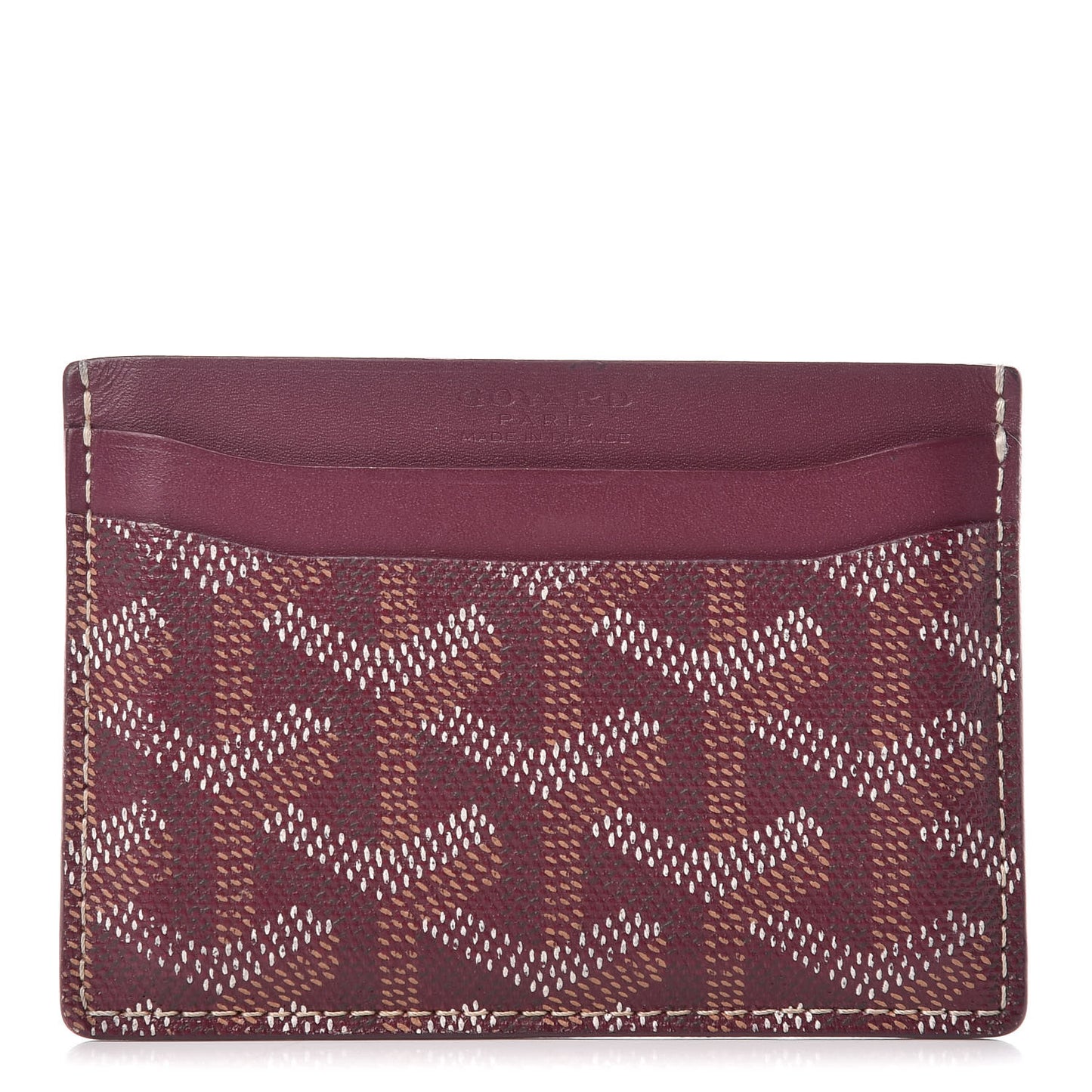 Goyardine Saint Sulpice Card Holder Bordeaux