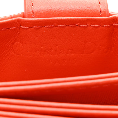 Christian Dior Patent Cannage Lady Dior 5-Gusset Card Holder Bright Orange 7 of 7