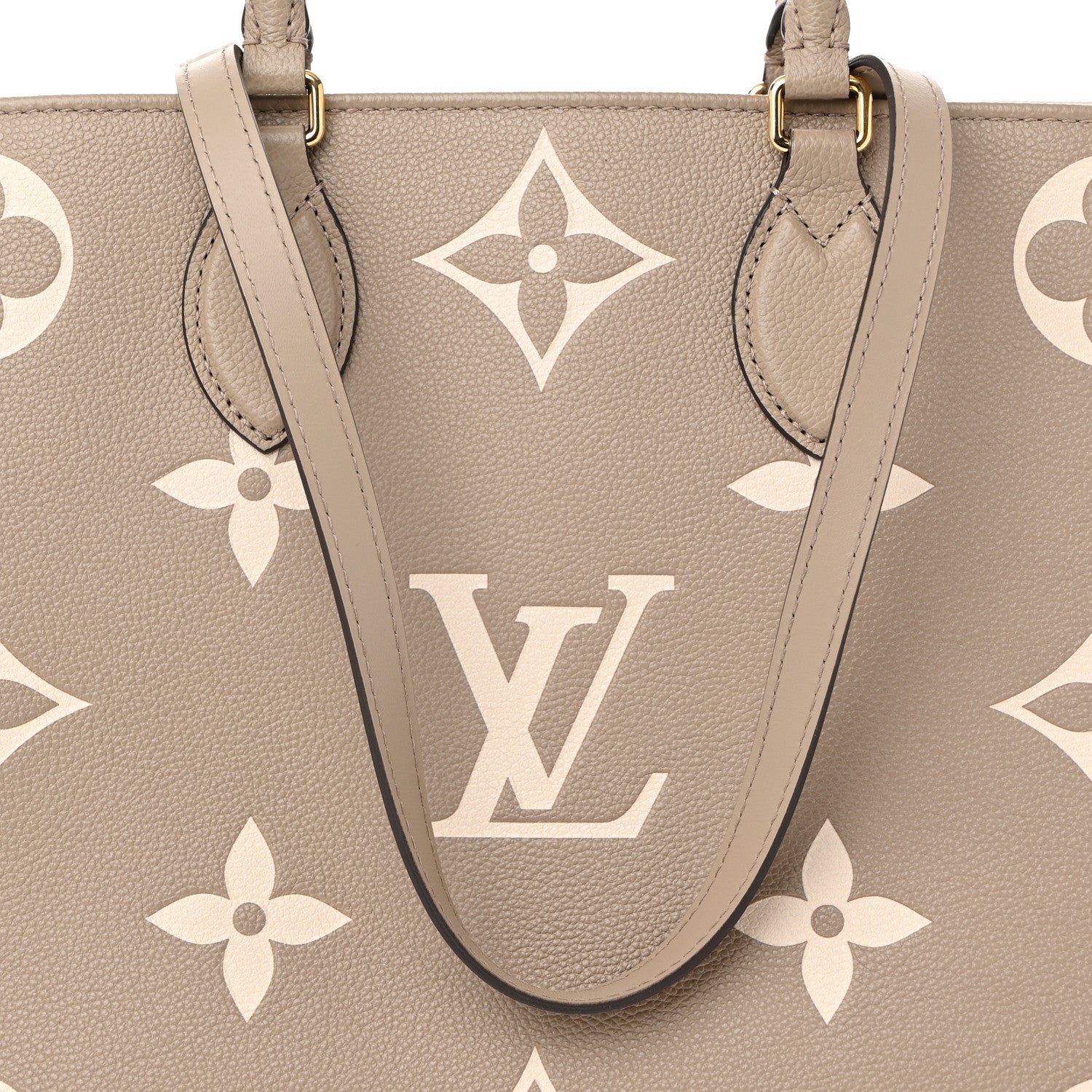 Louis Vuitton Empreinte Monogram Giant Onthego MM Tourterelle Creme 7 of 9
