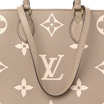 Louis Vuitton Empreinte Monogram Giant Onthego MM Tourterelle Creme 7 of 9