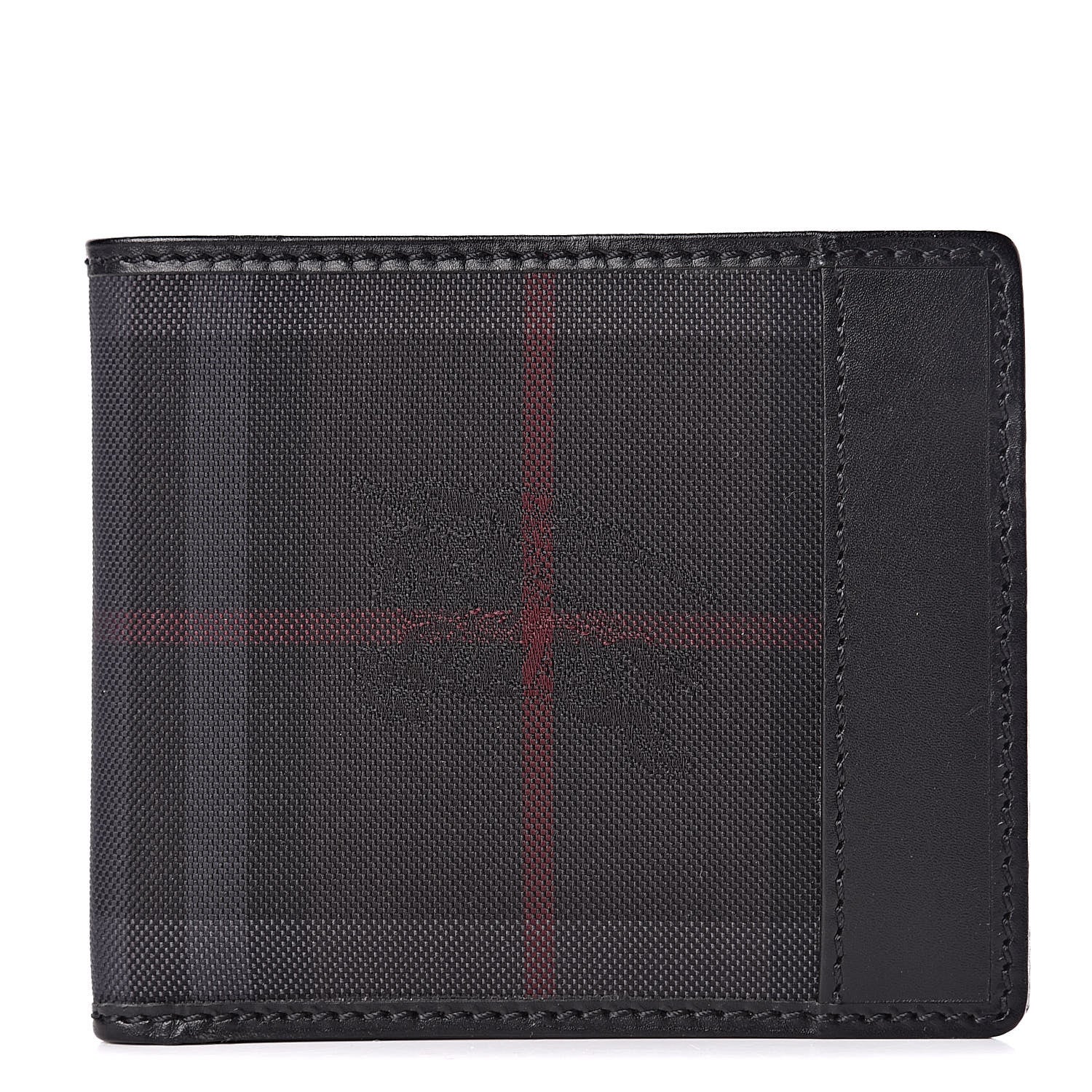 Burberry Horseferry Check BBi-Fold Wallet Charcoal Black 1 of 8