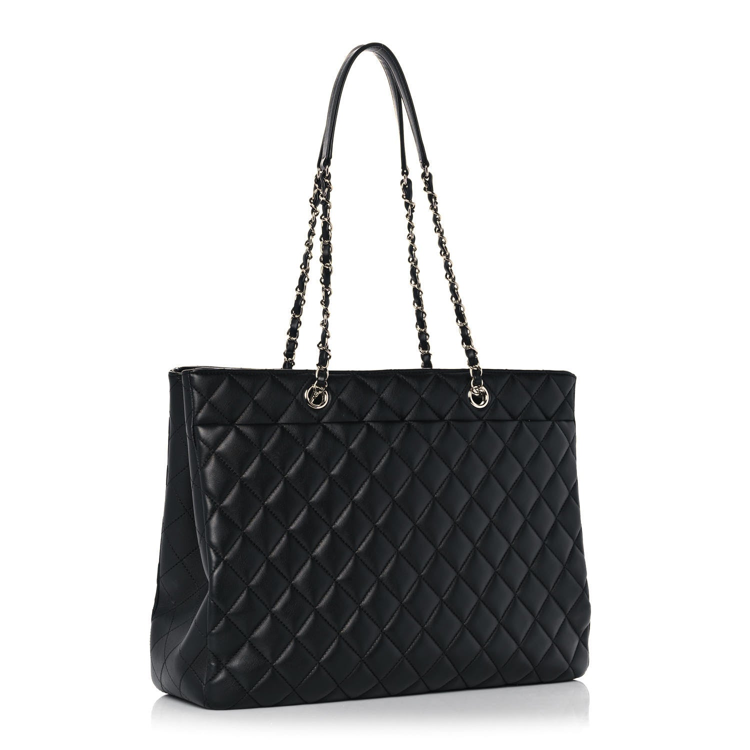 Chanel Calfskin Quilted Large Classic Shopping Tote Black 3 of 14