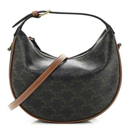 Celine Triomphe Canvas Calfskin Teen Lulu Shoulder Bag Tan 1 of 9