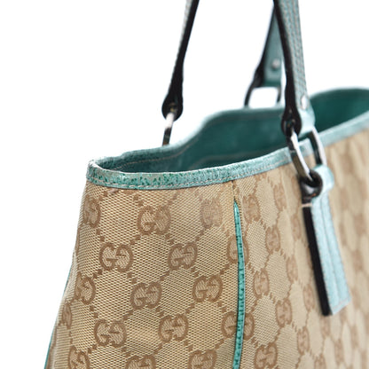 Gucci Monogram Small Tote Turquoise 17 of 19
