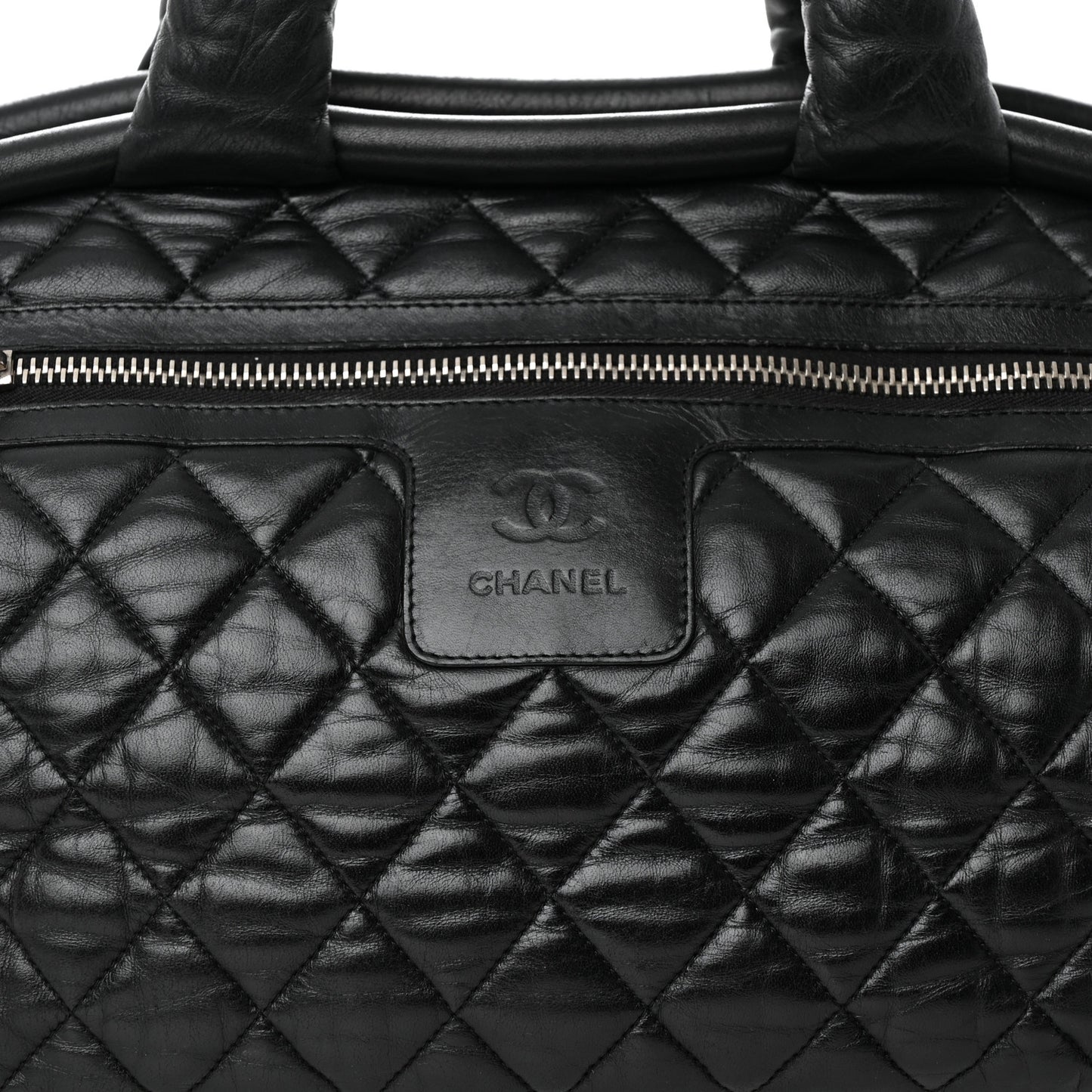 Lambskin Coco Cocoon Bowler Black