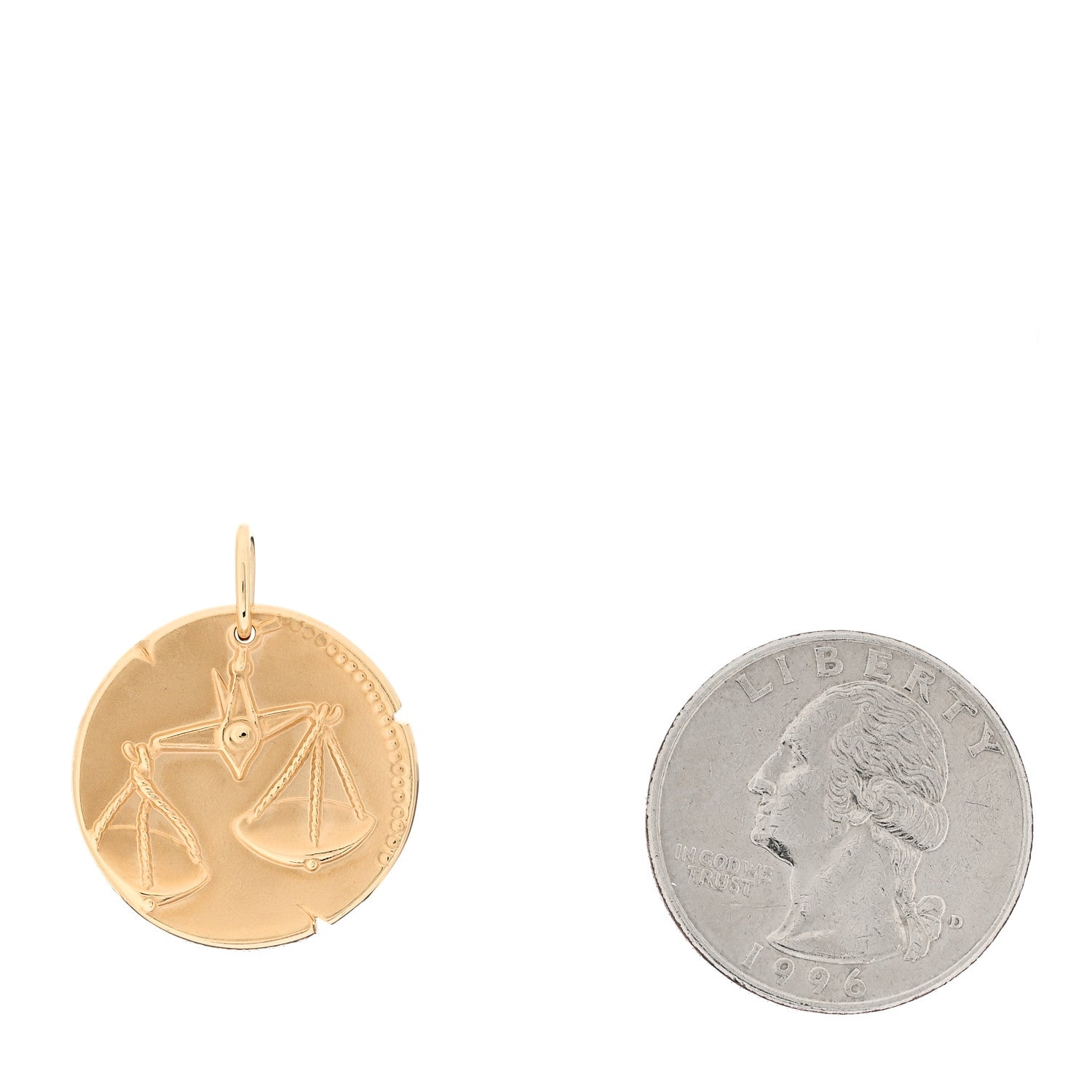 Van Cleef & Arpels 18K Yellow Gold Zodiac Libra Pendant 3 of 5