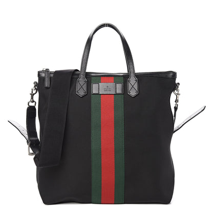Gucci Techno Canvas Web Vertical Tote Black 1 of 10