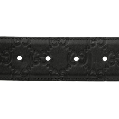Gucci Guccissima Signature Interlocking G 40mm Belt 80 32 Black 6 of 14