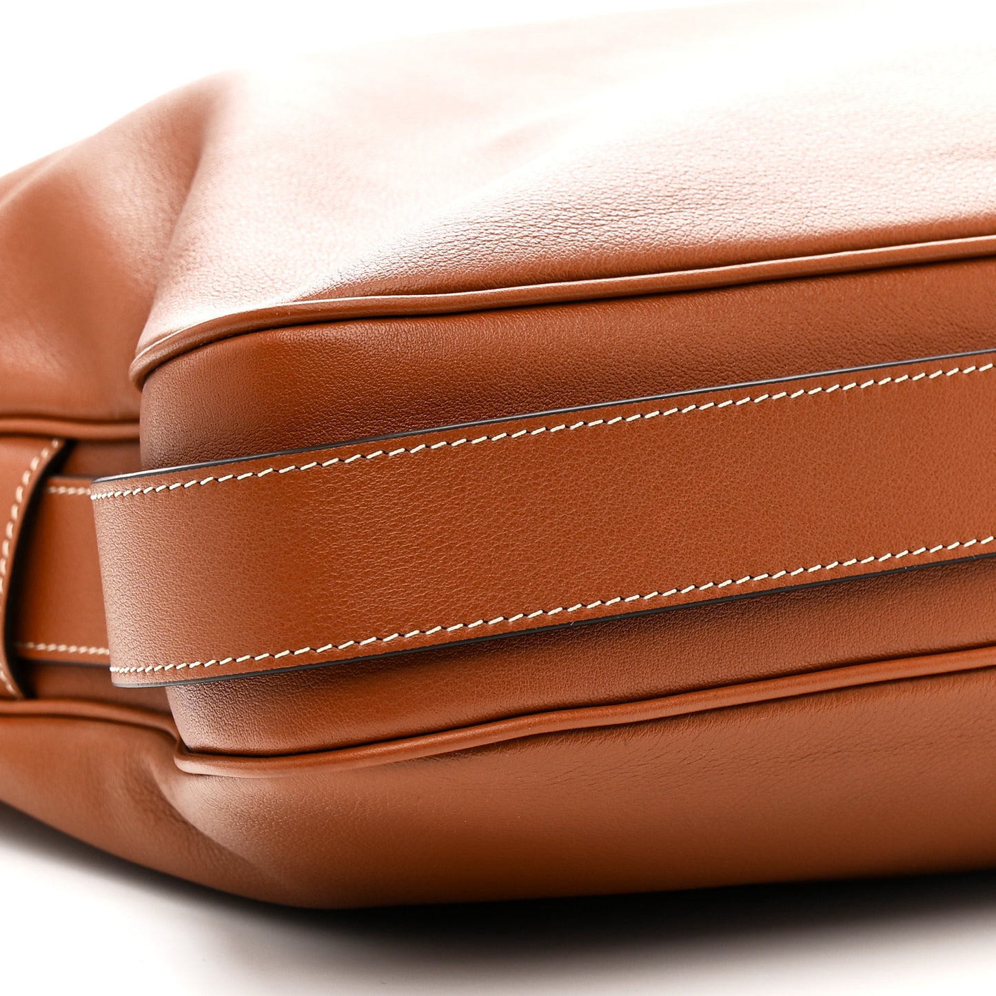 Supple Calfskin Large Romy Shoulder Bag Tan
