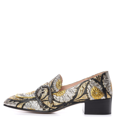 Gucci Brocade Floral Jacquard Dionysus Loafers 41 Black 1 of 10