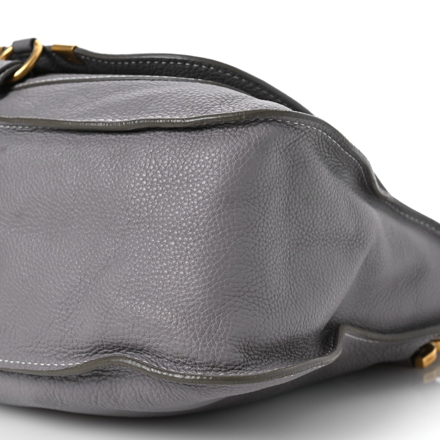 Calfskin Medium Marcie Saddle Shoulder Bag Cashmere Grey