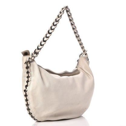 Chanel Calfskin Modern Chain Hobo White 3 of 12