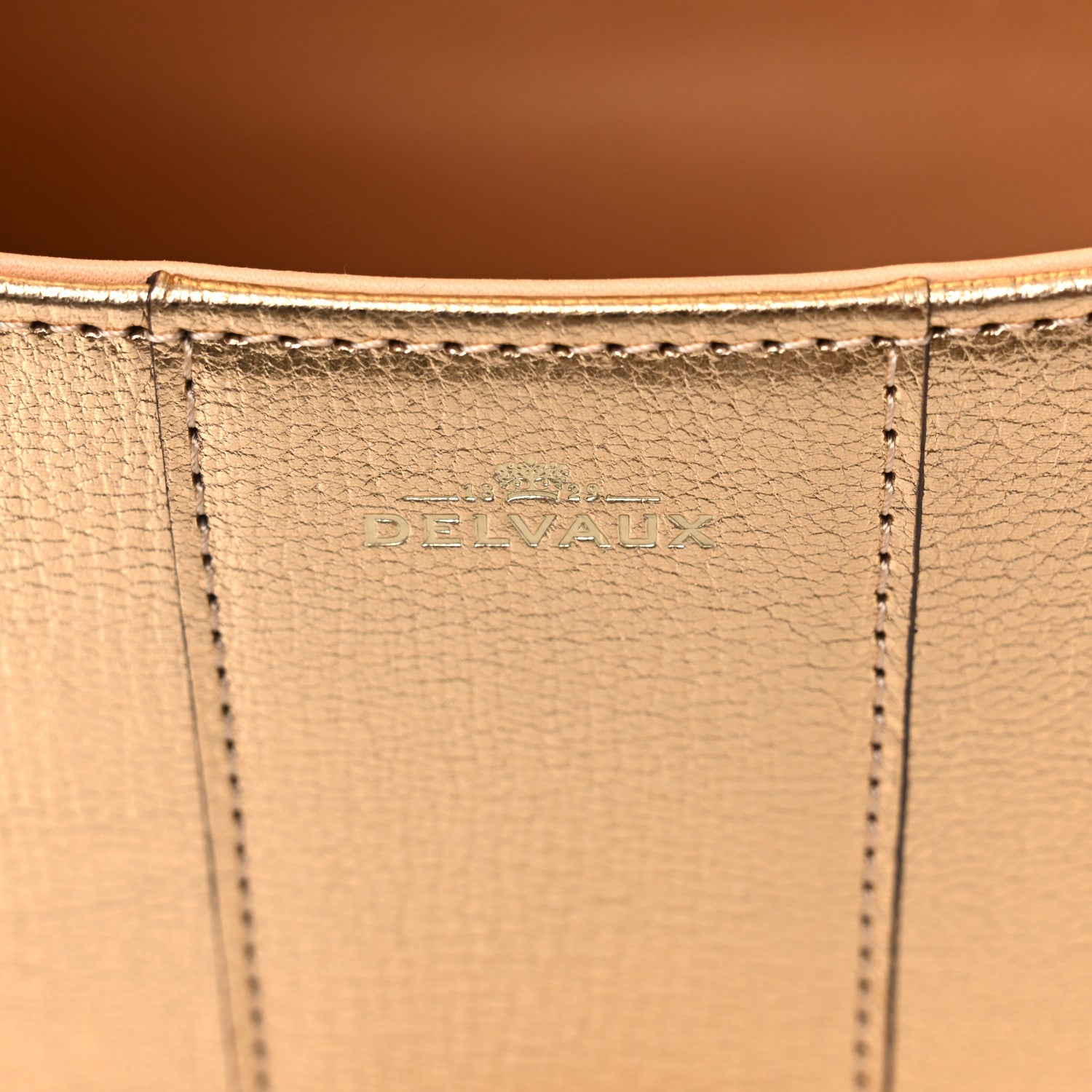 Delvaux Metallic Goatskin Mini Brillant Satchel  Gold 6 of 10