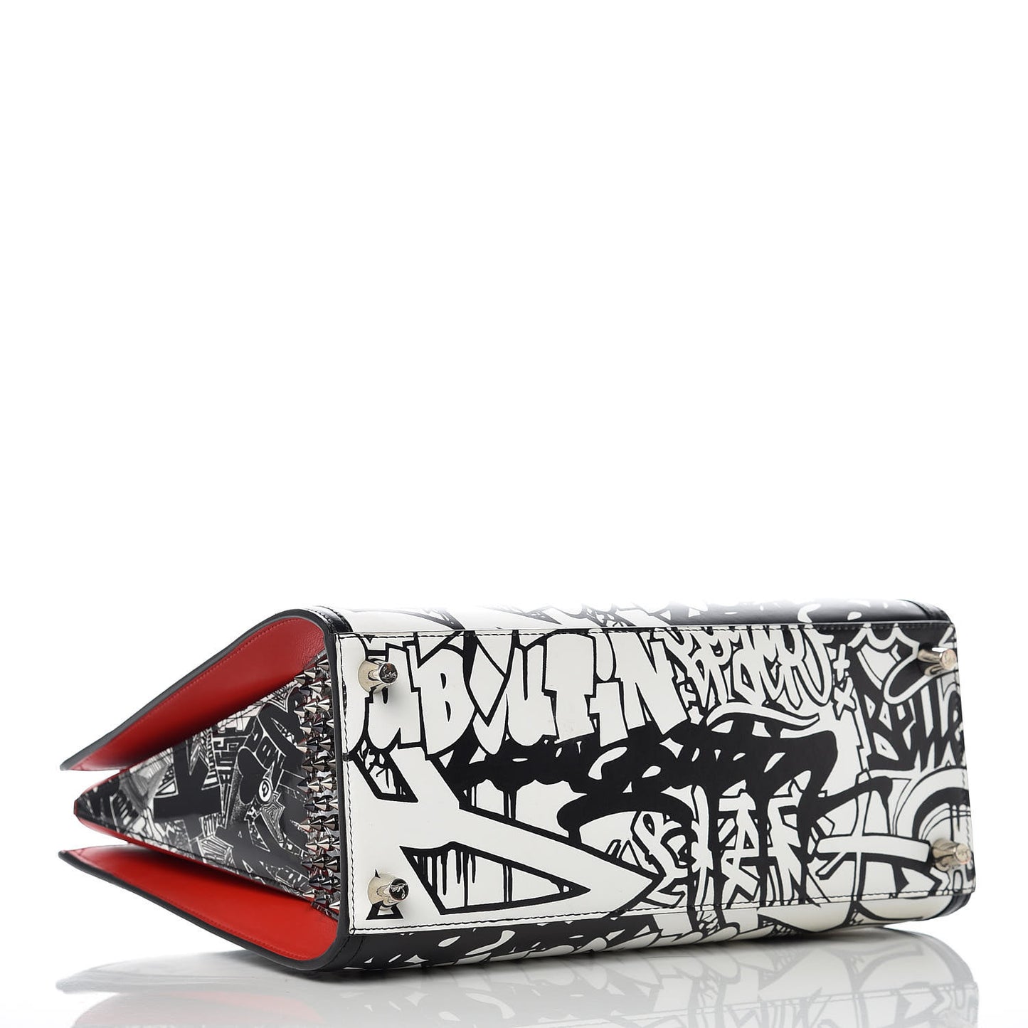 Calfskin Patent Medium Paris Wall Nicograf Spiked Paloma Black