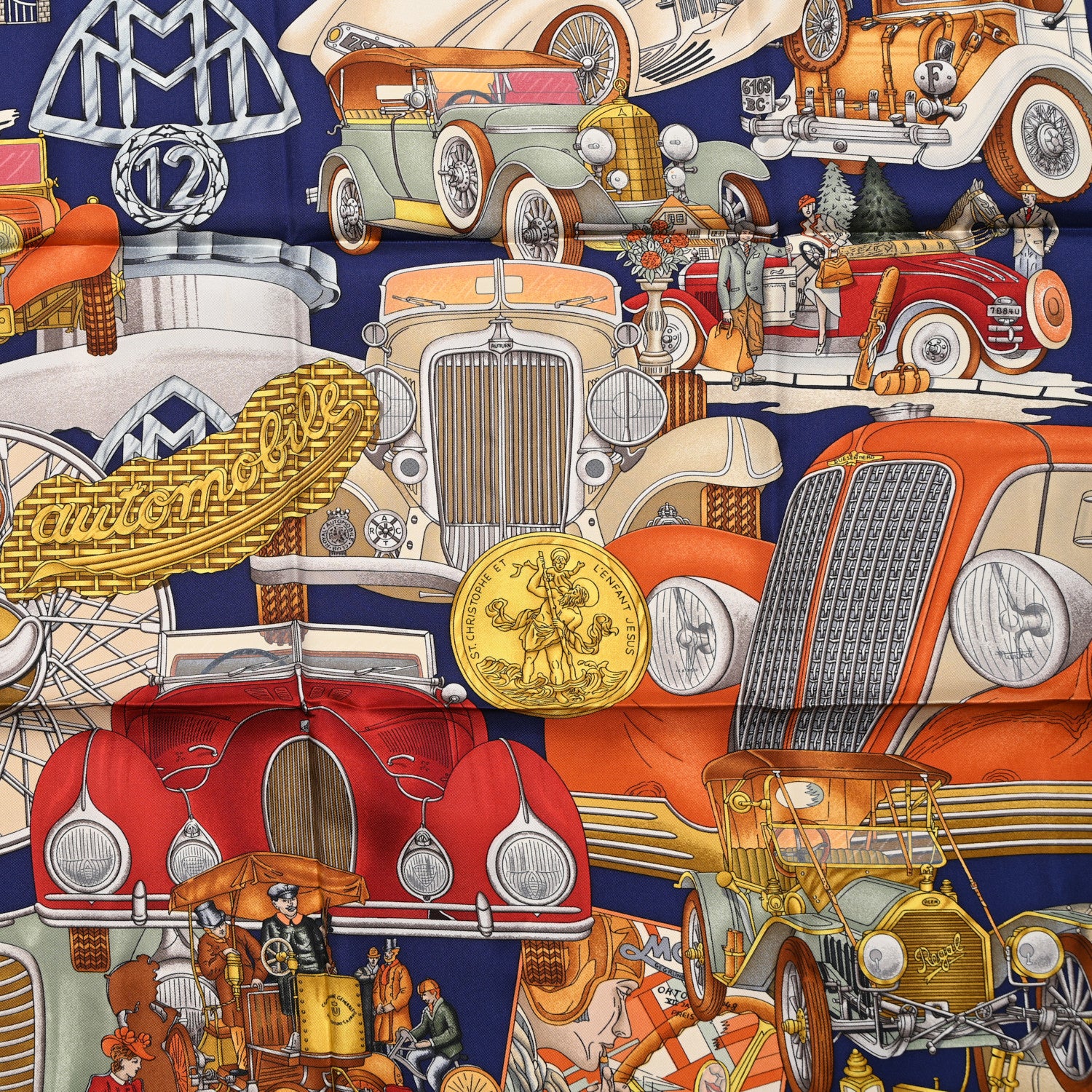 Hermes Silk Automobile Scarf 90 5 of 5