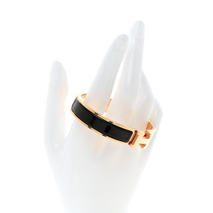 Hermes Enamel Narrow Clic Clac H Bracelet GM Black 2 of 4