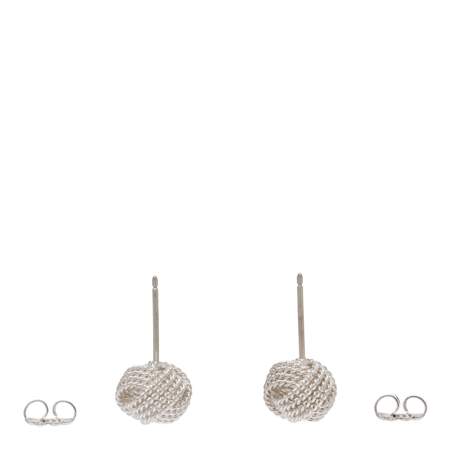 Tiffany Sterling Silver Twist Knot Earrings 3 of 4