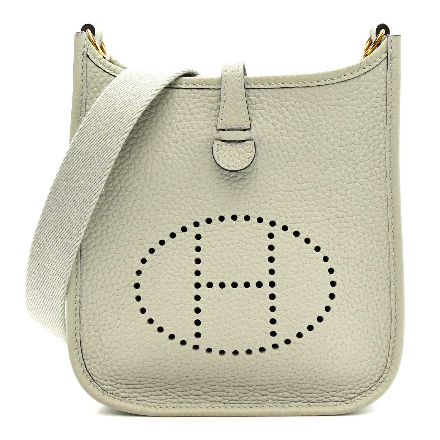 Hermes Taurillon Clemence Evelyne TPM Gris Neve 1 of 11