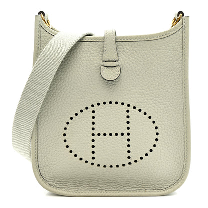 Hermes Taurillon Clemence Evelyne TPM Gris Neve 1 of 11