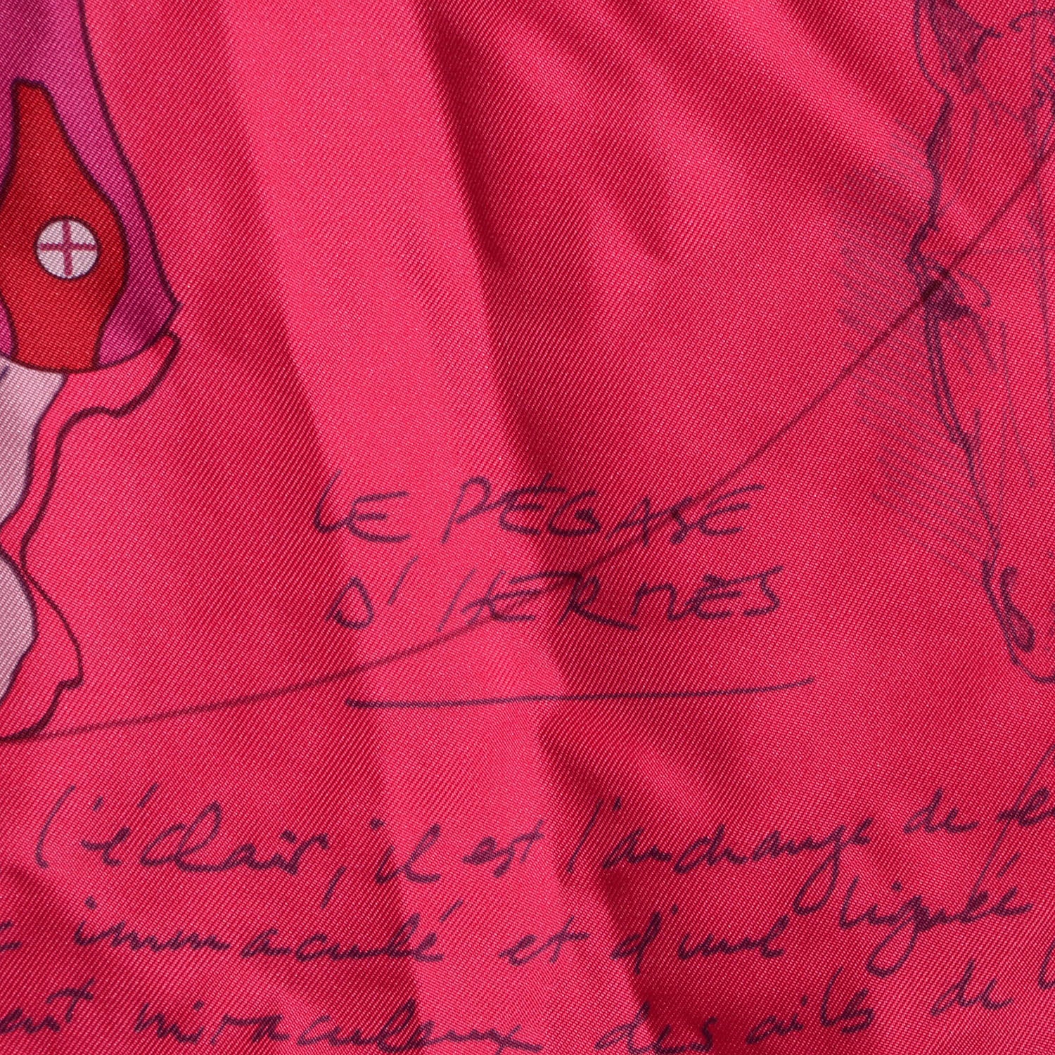 Hermes Silk Le Pegase D'Scarf 90 Pink 3 of 4