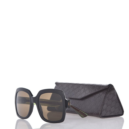 Gucci Oversize Square Web GG 0036S Sunglasses Black 11 of 11