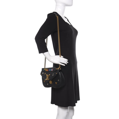 Louis Vuitton Calfskin Love Lock New Wave Chain MM Black 2 of 14