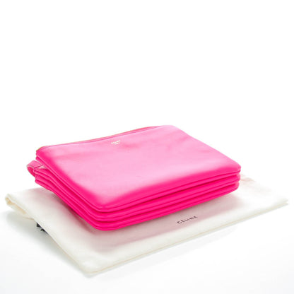 Celine Lambskin Small Trio Crossbody Bag Fuchsia 4 of 7